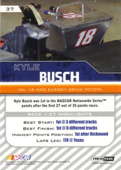 2010 Press Pass - Blue #37 Kyle Busch Back