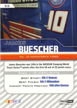 2010 Press Pass - Purple #55 James Buescher Back