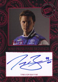 2010 Press Pass - Signings Red #NNO Trevor Bayne Front