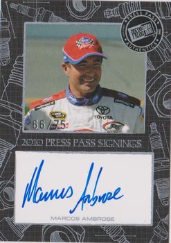 2010 Press Pass - Signings Silver #NNO Marcos Ambrose Front