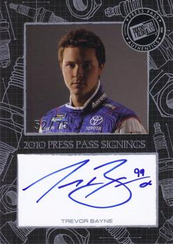 2010 Press Pass - Signings Silver #NNO Trevor Bayne Front