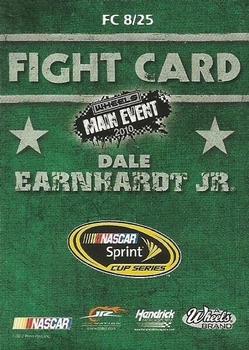 2010 Wheels Main Event - Fight Card Checkered Flag #FC 8 Dale Earnhardt Jr. Back