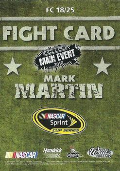 2010 Wheels Main Event - Fight Card Checkered Flag #FC 18 Mark Martin Back