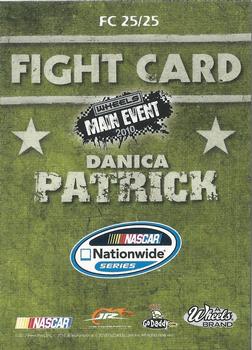 2010 Wheels Main Event - Fight Card Checkered Flag #FC 25 Danica Patrick Back
