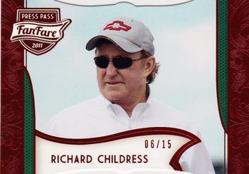 2011 Press Pass Fanfare - Ruby Die Cuts #97 Richard Childress Front