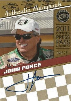 2011 Press Pass Legends - Autographs Gold #LGA-JF John Force Front