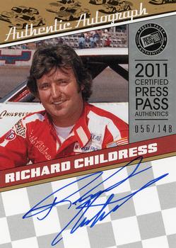 2011 Press Pass Legends - Autographs Silver #LGA-RC Richard Childress Front