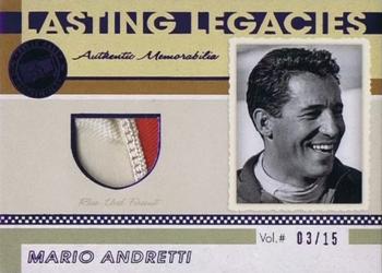2011 Press Pass Legends - Lasting Legacies Memorabilia Purple #LL-MA Mario Andretti Front