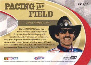 2011 Press Pass Legends - Pacing The Field Brushed Foil #PF2 Richard Petty Back