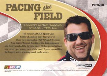 2011 Press Pass Legends - Pacing The Field Brushed Foil #PF9 Tony Stewart Back
