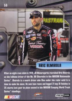 2011 Press Pass Stealth - Black and White #56 Aric Almirola Back
