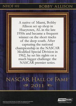 2011 Press Pass - NASCAR Hall of Fame #NHOF 102 Bobby Allison Back
