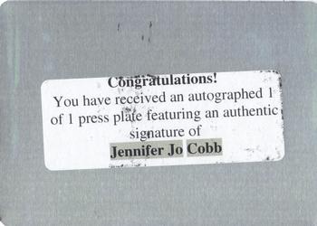 2011 Press Pass - Signings Printing Plates Yellow #PPSJC1 Jennifer Jo Cobb Back