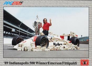 1991 All World #65 '89 Indianapolis 500 Winner Emerson Fittipaldi Front