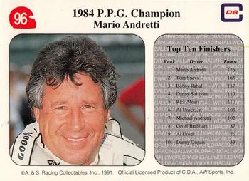 1991 All World #96 1984 P.P.G. Champion Mario Andretti Back