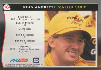 1992 All World Indy #76 John Andretti Back