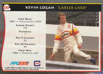 1992 All World Indy #100 Kevin Cogan Back