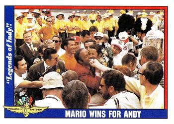 1991 Collegiate Collection Legends of Indy #86 Mario Wins for Andy Front