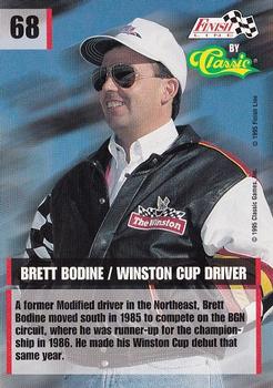 1995 Finish Line #68 Brett Bodine Back