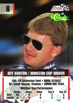 1995 Finish Line #8 Jeff Burton Back