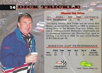 1995 Finish Line Coca-Cola 600 #14 Dick Trickle Back