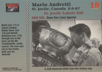 1992 Collect-a-Card Andretti Family Racing #19 1967 St. Jovite Back