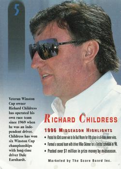 1996 Score Board Autographed #5 Richard Childress Back