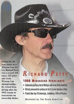 1996 Score Board Autographed #10 Richard Petty Back