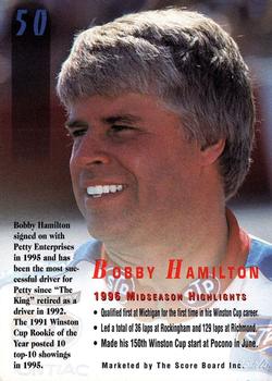 1996 Score Board Autographed #50 Bobby Hamilton Back