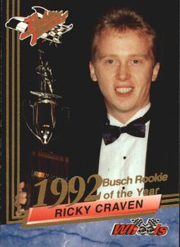 1993 Wheels Rookie Thunder #38 Ricky Craven Front