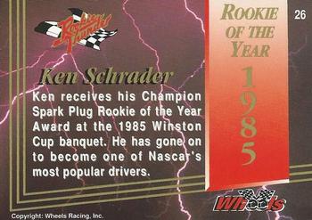1993 Wheels Rookie Thunder - Platinum #26 Ken Schrader Back