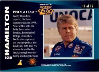 1996 Pinnacle Speedflix - ProMotion #11 Bobby Hamilton Back