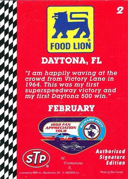 1992 Food Lion Richard Petty #2 Richard Petty Back