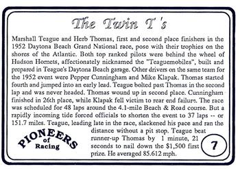 1991 Galfield Press Pioneers of Racing #7 Marshall Teague / Herb Thomas Back