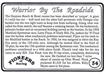 1991 Galfield Press Pioneers of Racing #34 Larry Flynn Back