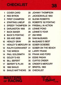 1989-90 TG Racing Masters of Racing #38 Touchup Back