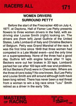 1989-90 TG Racing Masters of Racing #171 Janet Guthrie / Lella Lombardi / Lee Petty / Christine Beckers / Louise Smith Back
