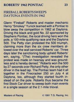 1991-92 TG Racing Masters of Racing Update #23 Fireball Roberts Back