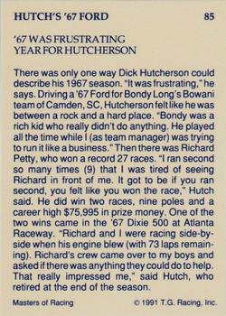 1991-92 TG Racing Masters of Racing Update #85 Dick Hutcherson's Car Back