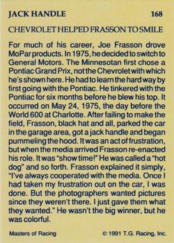 1991-92 TG Racing Masters of Racing Update #168 Joe Frasson Back