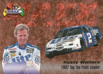 1998 Maxx 1997 Year In Review - Top 10 #P09 Rusty Wallace Front