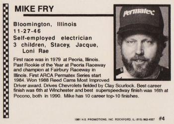 1991 Langenberg ARCA/Hot Stuff #4 Mike Fry Back