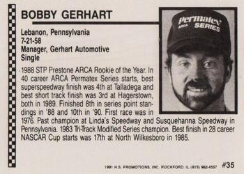 1991 Langenberg ARCA/Hot Stuff #35 Bobby Gerhart Back