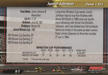 1994 Power #97 Junior Johnson Back
