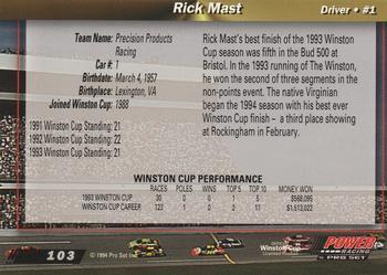 1994 Power #103 Rick Mast Back