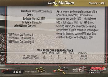 1994 Power #104 Larry McClure Back