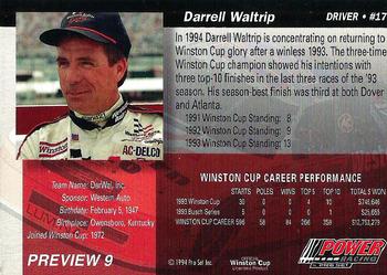 1994 Power Preview #9 Darrell Waltrip Back