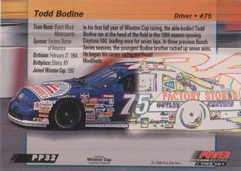 1994 Power - Gold Cup '94 #PP32 Todd Bodine Back