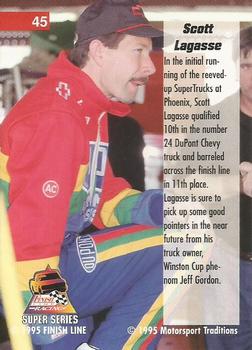 1995 Finish Line Super Series #45 Scott Lagasse Back