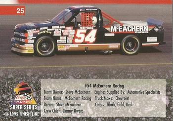 1995 Finish Line Super Series - Rainbow Foil #25 Steve McEachern's Truck Back
